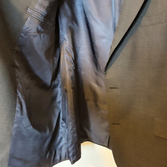 Brooks Brothers Makers Brooksease Wool Grey Black 3 button jacket 44 Long - Picture 3 of 6